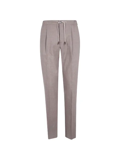 Incotex pleated drawstring trousers Neutrals 1T007890473