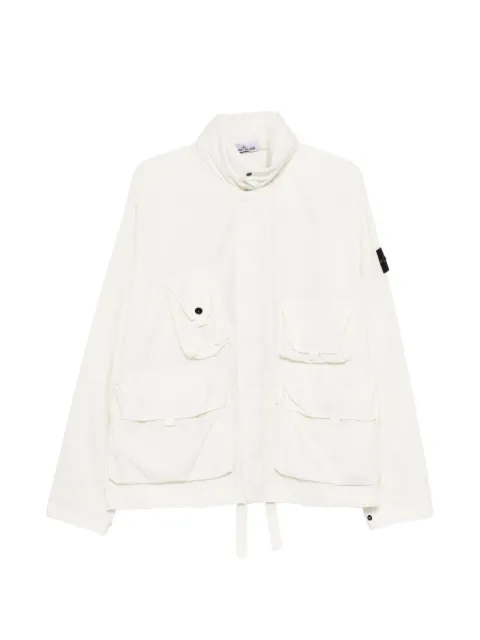 Stone Island 4100071 cotton nylon micro ripstop field jacket White L1S154100071S0318