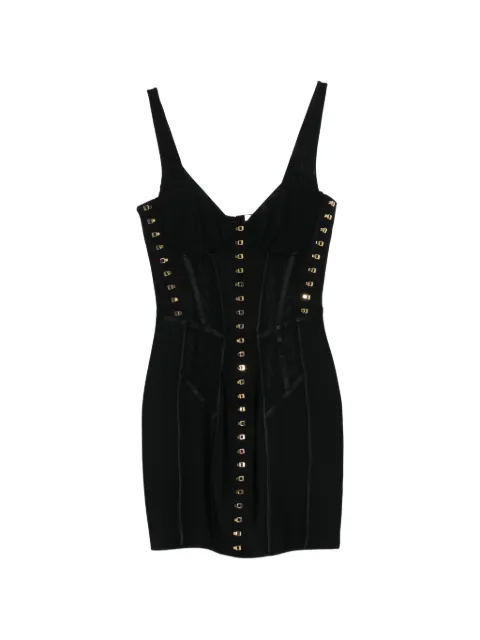 Elisabetta Franchi bustier dress in bi-elastic and tulle fabrics Black AB90762E2