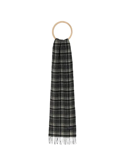Marc O'Polo plaid fringed scarf Grey 5000009075
