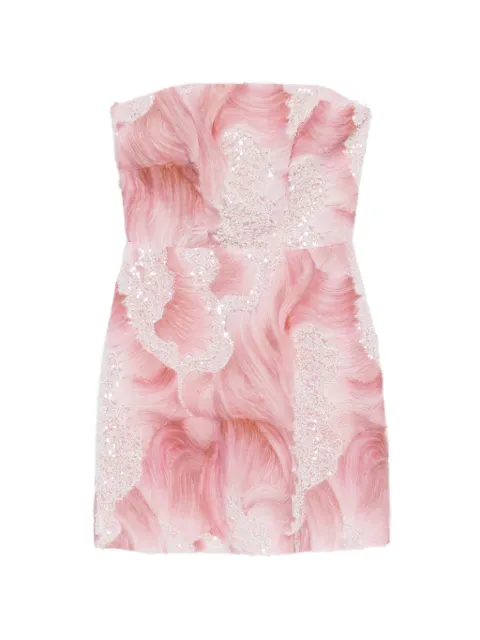 DE SANTIS embellished mini dress Pink AB151