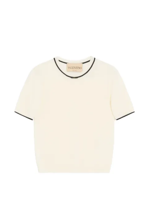 Valentino Garavani VLogo bow-detail sweater Neutrals BKC74YAC1