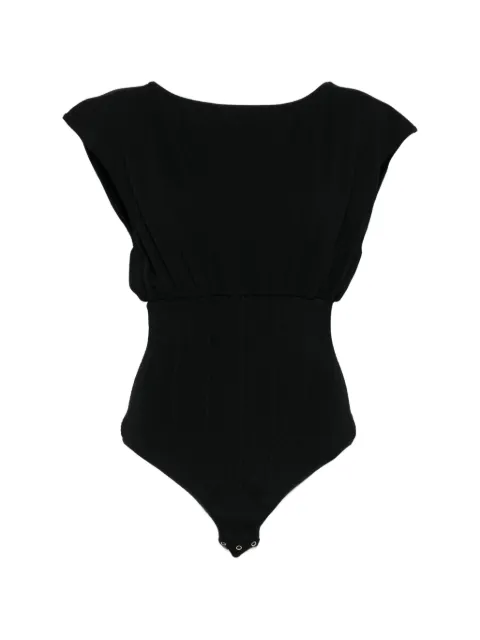 Elisabetta Franchi bodysuit in knit fabric with necklace Black BK78T62E2