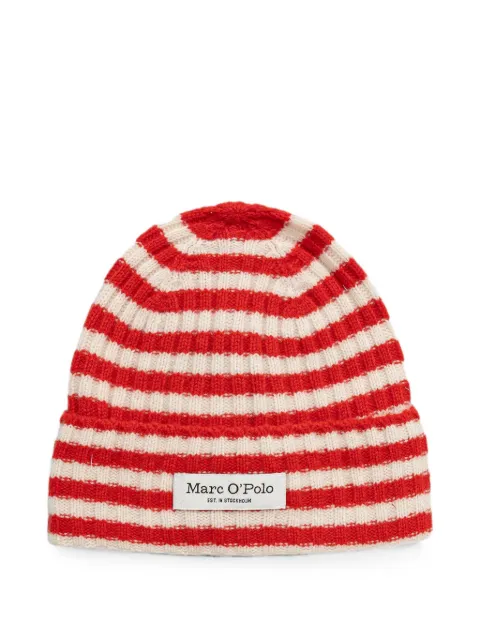 Marc O'Polo striped beanie Red 5000010548