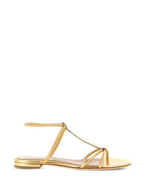 Gianvito Rossi Lilo elastic leather sandals Gold G3272805RICNPS
