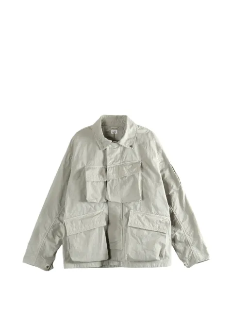 C.P. Company twill zip Lens jacket Neutrals 20CMOW068A110305G904