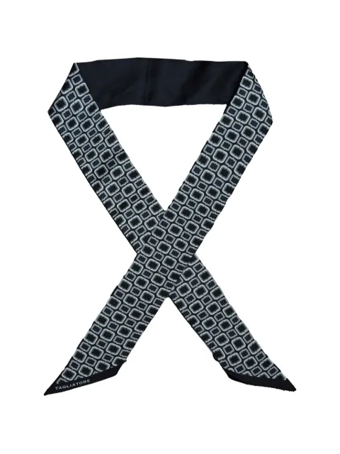 Tagliatore geometric-print neckerchief Black FOULARD8TDNTE260126E3432111