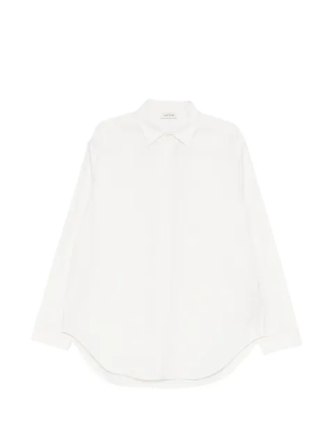 Fear Of God concealed-placket curved-hem shirt White FG9M60602OXFWHITE