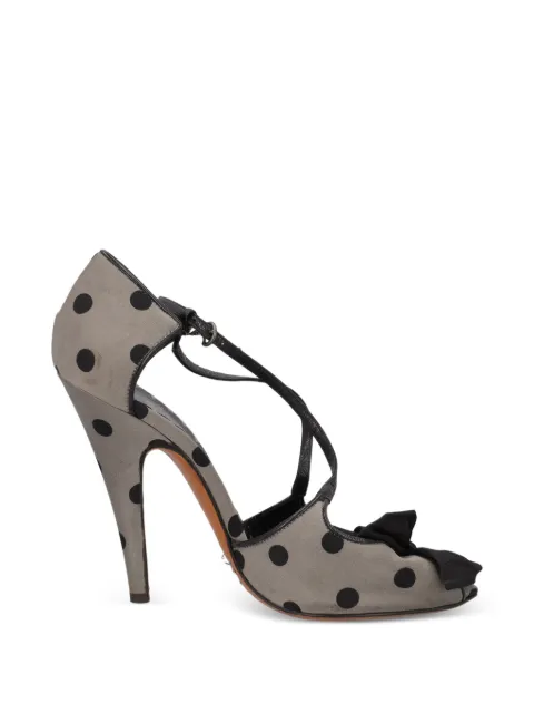 Moschino Pre-Owned polka-dot bow sandals Grey CVM23420
