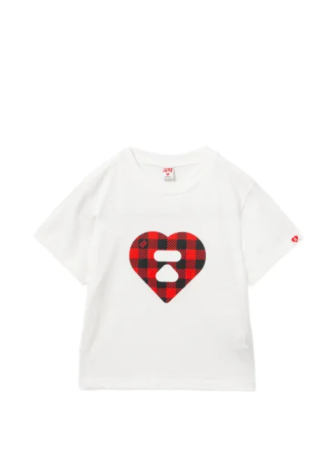 APEE™ by *A BATHING APE® heart motif crew neck T-shirt White 0PXTEAS488A6QWHX00S