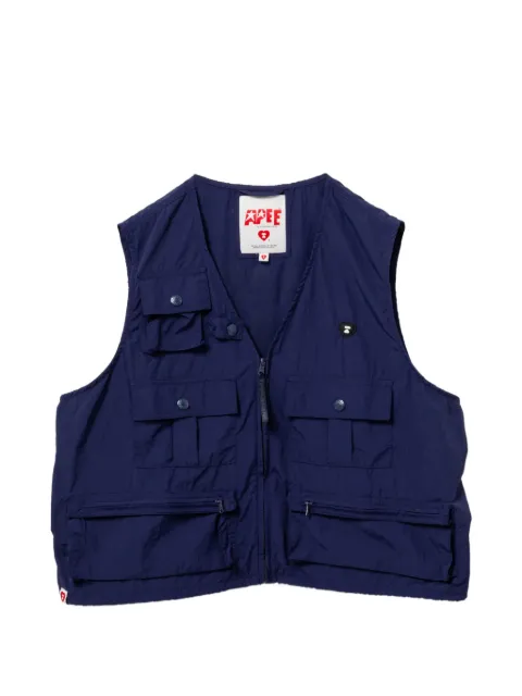APEE™ by *A BATHING APE® Pocket sleeveless cargo vest Blue 0PXVCAS173A6QNYX00S