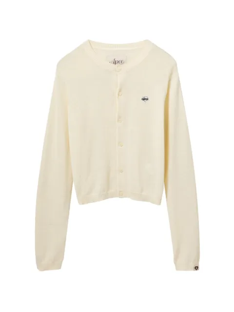 APEE™ by *A BATHING APE® white button cardigan White 0PXCDAS474A6QIVX00S