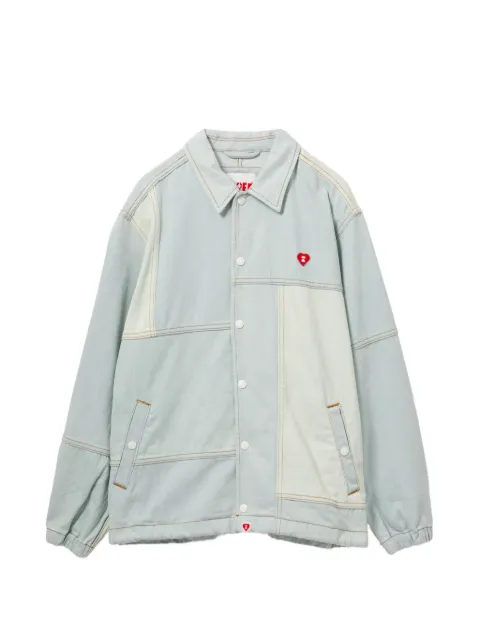 APEE™ by *A BATHING APE® logo-patched denim jacket Blue 0PXLJAS126A6QBLL00F