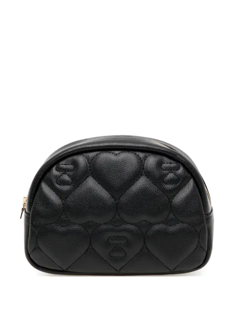 APEE™ by *A BATHING APE® black heart quilted pouch bag Black 0PXCGAS296A6QBKX00F