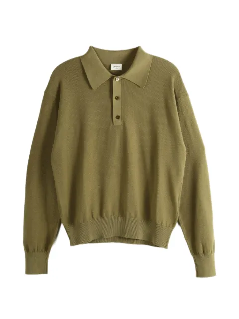 Saint Laurent long-sleeved polo shirt Green 863339Y77HW