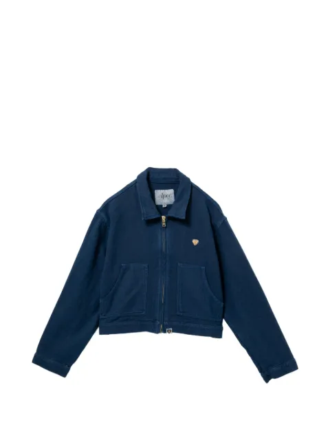 APEE™ by *A BATHING APE® logo-patched cropped jacket Blue 0PXLJAS130A6QNYX00S