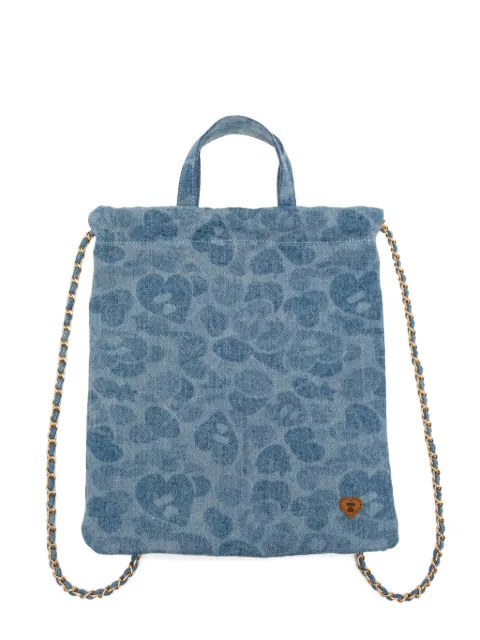 APEE™ by *A BATHING APE® chain logo print tote bag Blue 0PXBGAS286A6QBLA00F