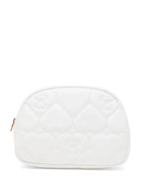 APEE™ by *A BATHING APE® heart quilted pouch White 0PXCGAS296A6QIVX00F