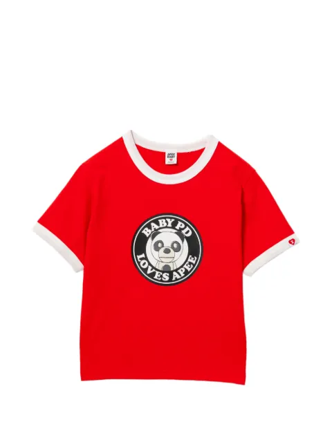 APEE™ by *A BATHING APE® contrast-trim graphic t-shirt Red 0PXTEAS232A6QRDX00S
