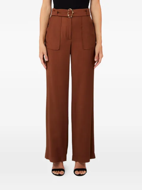 LIU JO buckle belt trousers Brown CA6300T2508