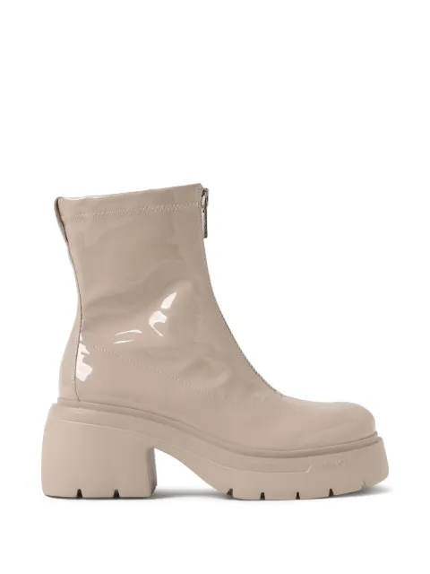 LIU JO Carrie 26 zip platform boots Neutrals SF3051EX004