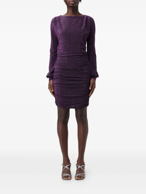 Gaëlle Paris jersey short dress Purple GBDM20193