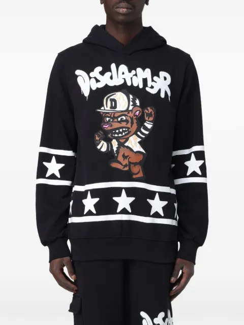 DISCLAIMER hooded stars graphic sweatshirt Black 23IDS53764