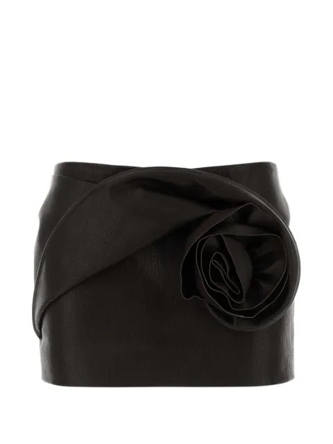 Magda Butrym leather mini skirt Brown 134426
