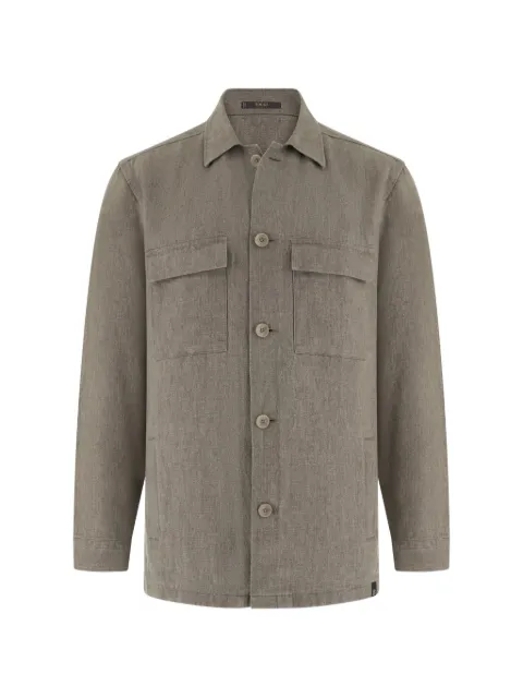 Boggi Milano flap-pocket shirt jacket Green BO26P079702