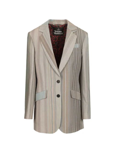 Vivienne Westwood striped buttoned jacket Neutrals 14010089W01EO