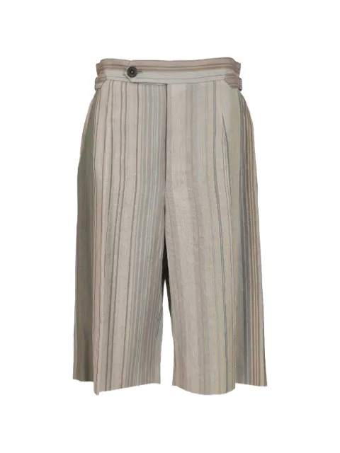 Vivienne Westwood striped buckle shorts Neutrals 2101000BW01EO