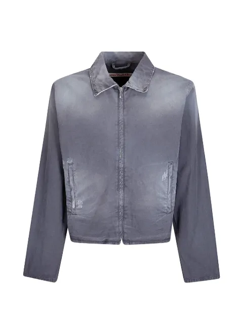 Stockholm Surfboard Club distressed logo-print jacket Grey U3000249
