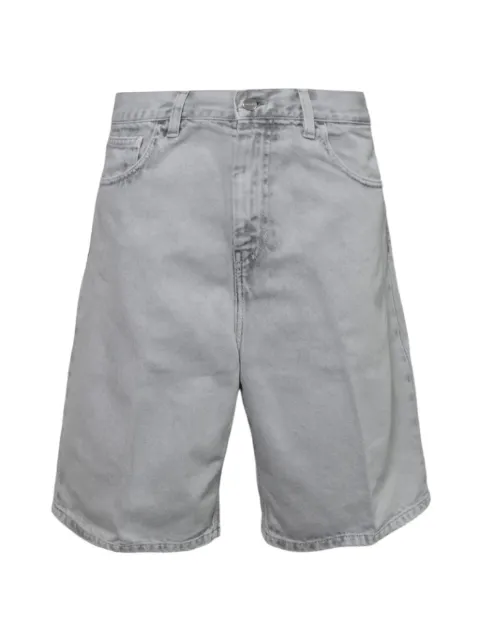Carhartt WIP logo-patch denim shorts Grey I036530