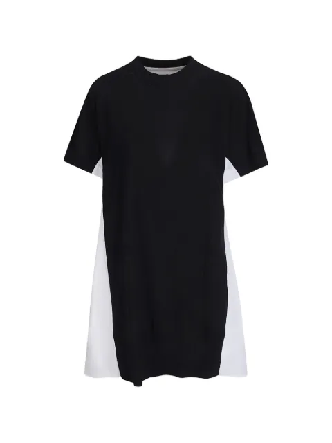 sacai poplin knit mini dress White 2608485