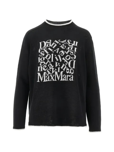'S Max Mara logo-intarsia jumper Black 2619361063600