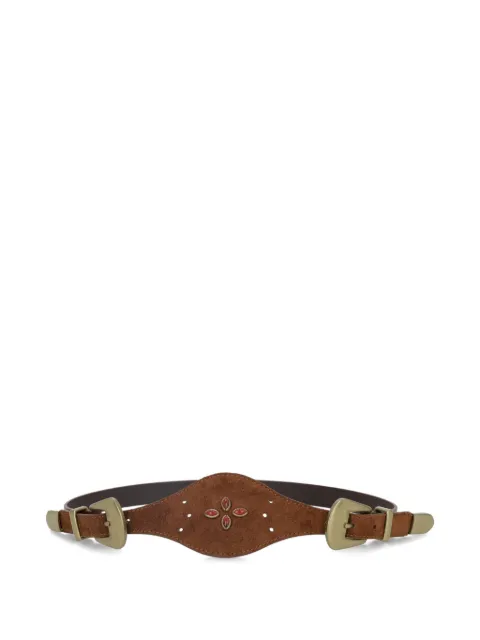 Fortela Temple studded leather belt Brown TEMPLELO001BRW