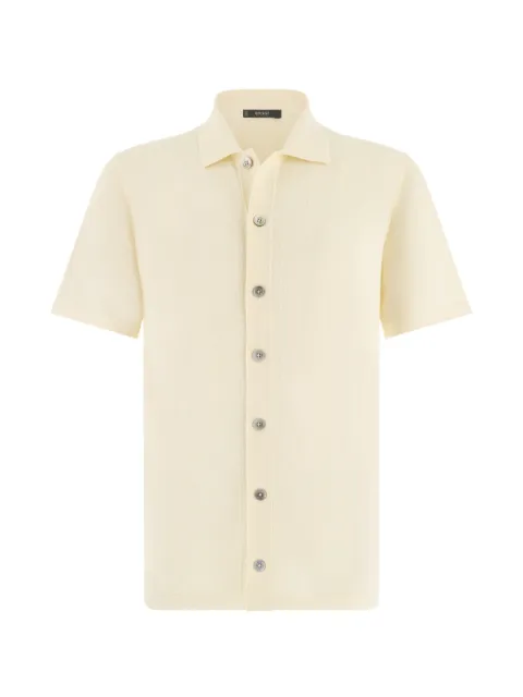 Boggi Milano knitted shirt in 100% organic cotton Neutrals BO26P056001