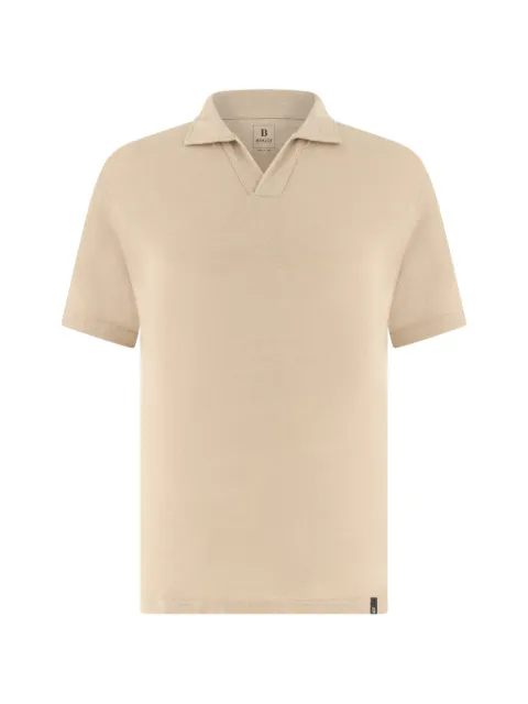 Boggi Milano stretch linen jersey polo shirt Neutrals BO26P046109