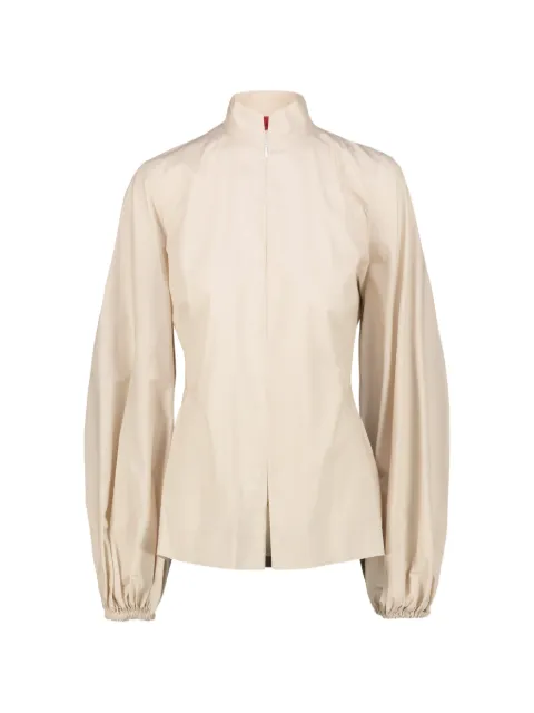 THELATEST funnel-neck balloon-sleeve top Neutrals TLW04008T0160ABTP