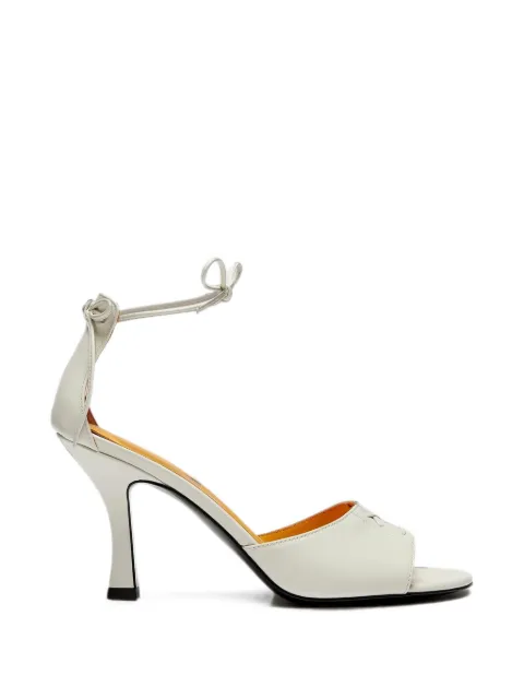 LILI CURIA Dita lace-up sandals White LC320050H1