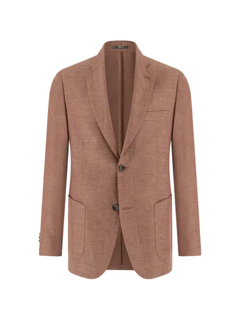 Boggi Milano single-breasted linen blazer Orange BO26P030402