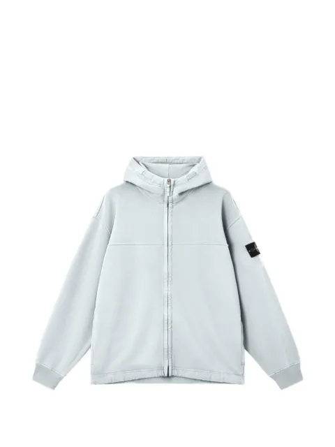 Stone Island Compass-badge zip-up hoodie Blue L1S156100017S0306