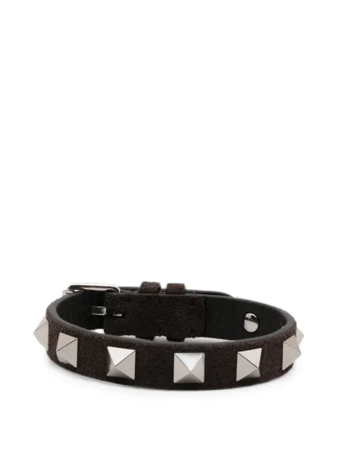 Valentino Garavani Rockstud suede bracelet Brown 9Y2J0X53AQT