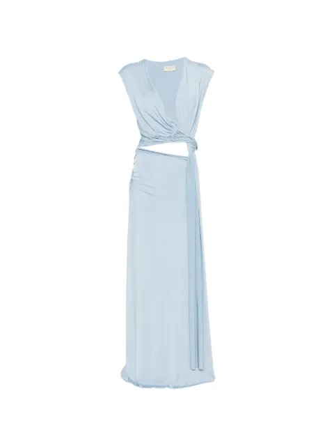 ARCINA ORI Jade wrap-style dress Blue SS26DR066