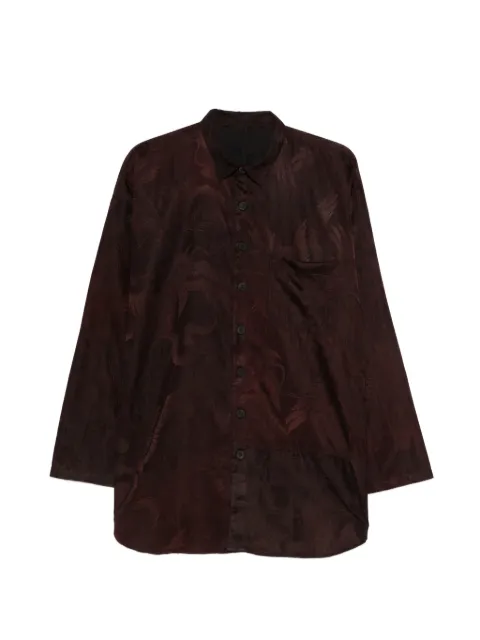 Christian Peau patterned chest-pocket shirt Brown CPSHIRTLONGSLEEVE
