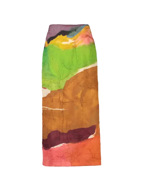 Ulla Johnson x Helen Frankenthaler Inez geometric midi skirt Brown SP260325NABAV