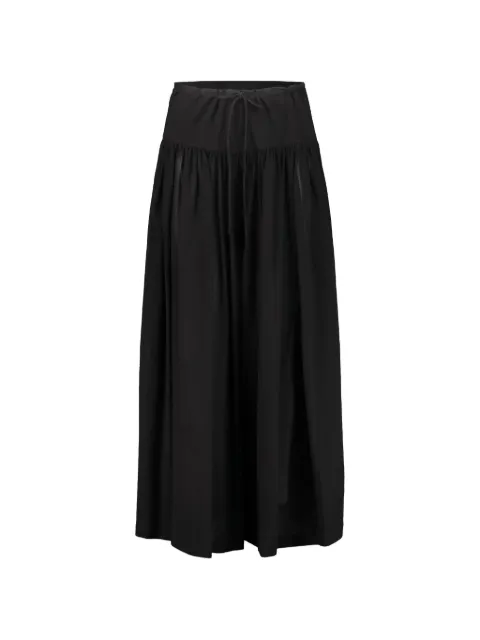 The Row drawstring wide-leg trousers Black 10741W4385