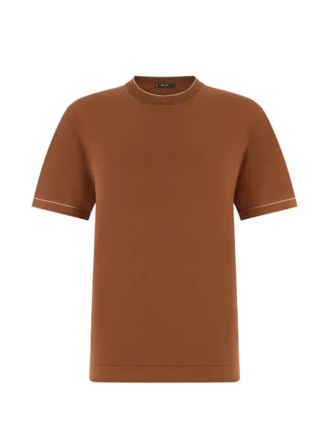 Boggi Milano cotton crêpe knit T-shirt Orange BO26P032404