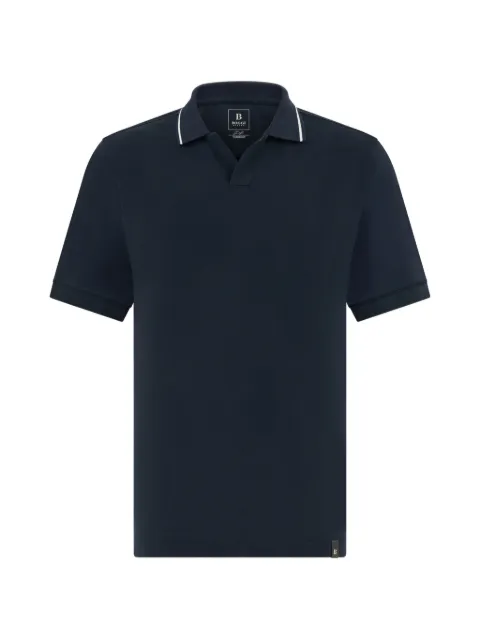 Boggi Milano open-collar T-shirt Blue BO26P024202