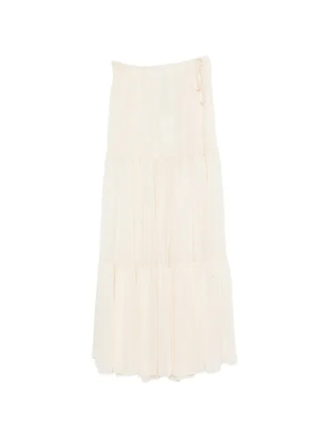 ARCINA ORI Alessandra tiered maxi skirt Neutrals SS26SK013